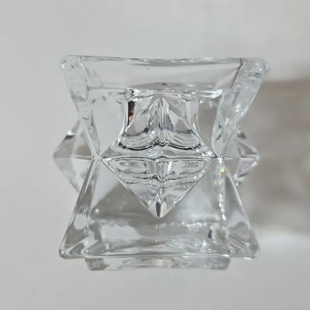 Lead Crystal 3D Star Candle Holders Modern Elegant Candlestick Diamond Geometric